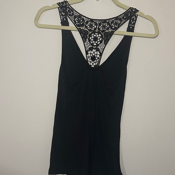 Express Black Lace Racerback Tank - Picture 2 of 3
